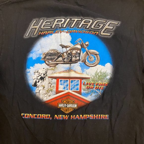 Vintage Harley Davidson Heritage New Hampshire T-shirt Men's M - Picture 9 of 10